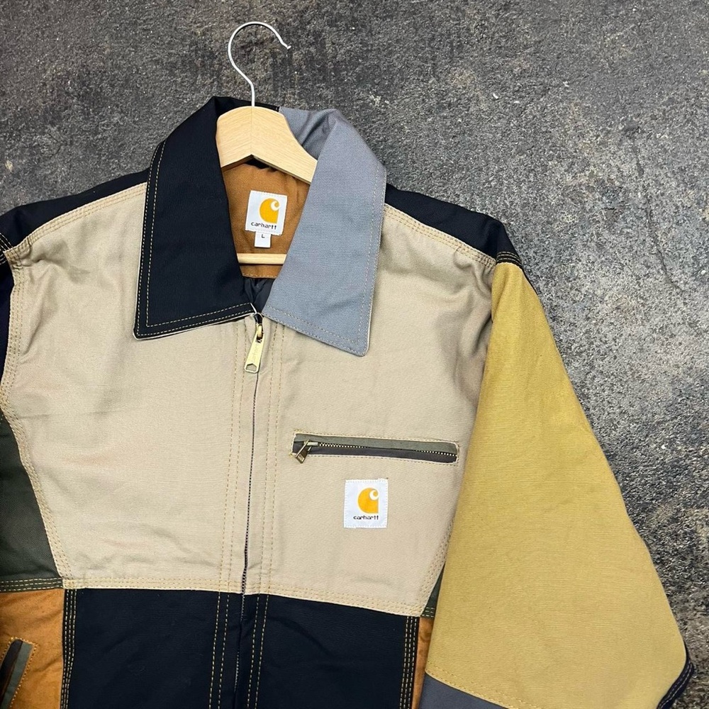 Vtg Carhartt Multicolor Custom Detroit Jacket - colorblock brand new - Picture 2 of 6